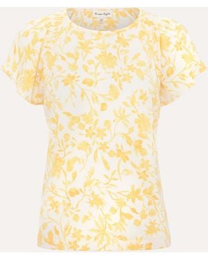 Phase Eight Adeline Print Top - Yellow