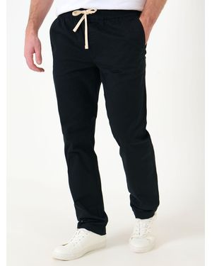 Saltwell Cotton Twill Elasticated Trousers - Black