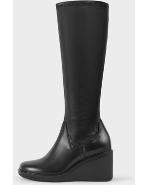 Vagabond Shoemakers Deena Tall Stretch Wedge Boots - Black