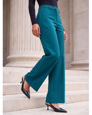 Roman Regular Wide Leg Pants - Blue