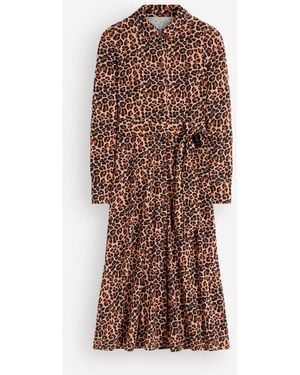 Boden Marcia Jersey Shirt Dress - Brown