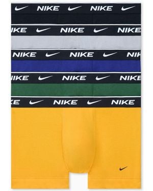 Nike Dri-Fit Essential Cotton Stretch Boxer Trunks 5 Pack - Yellow