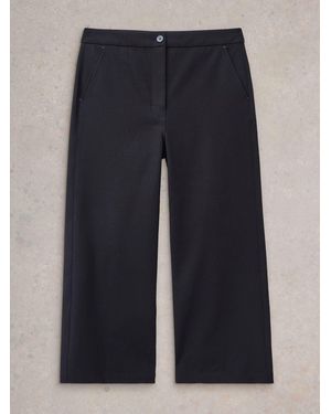White Stuff Stuff Belle Wide Leg Cropped Pants - Blue