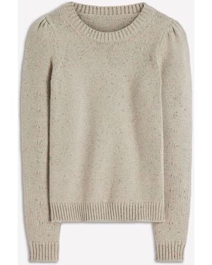 Boden Davina Puff Sleeve Sweater - Natural