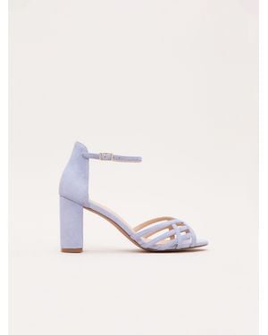 Phase Eight High Block Sandals - White