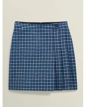 Hobbs Molly Kilt Skirt - Blue