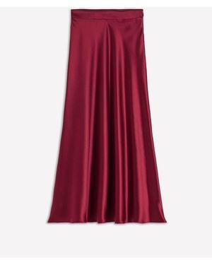 Boden Bias Cut Maxi Slip Skirt - Red