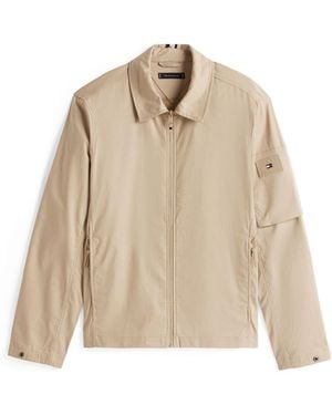 Tommy Hilfiger Performance Water Repellent Tech Shirt Jacket - Natural