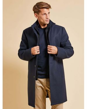 Threadbare Luxe Mantel Im Lagenlook Mit Stehkragen - Blau