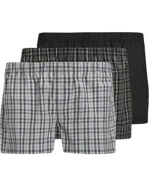 Jack & Jones 100% Cotton Boxers 3 Pack - Black