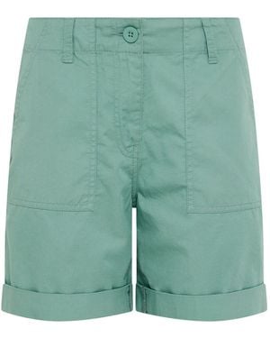 M Com Cotton Poplin Shorts - Green