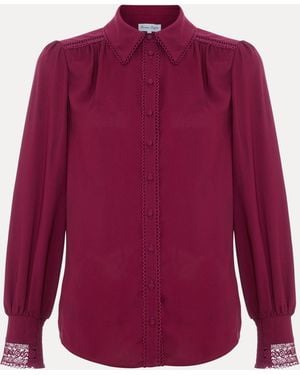 Phase Eight Uma Lace Shirt - Red