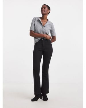 JD Williams High Waist Super Stretch Bootcut Jeans - White