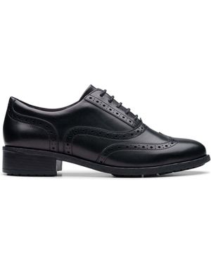 Clarks Leather Havisham Oak Brogue Shoes - Schwarz