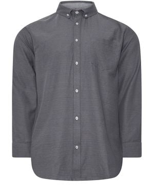 BadRhino Big & Tall Long Sleeve Slub Shirt - Gray