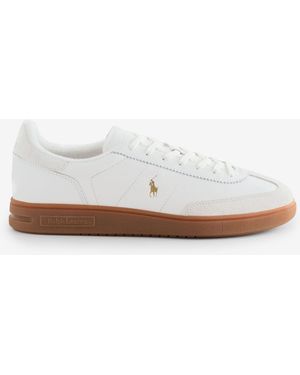 Polo Ralph Lauren Bedford Leather Suede Trainers - White