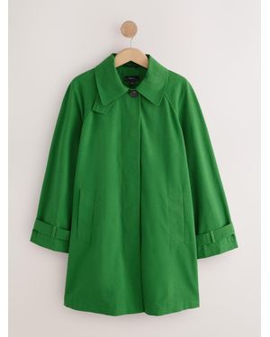Next Check Dolly Trench Coat - Green