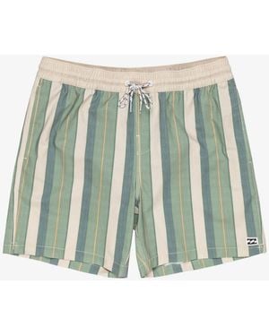 Billabong Sundays Stripe Logo Swim Shorts - Green
