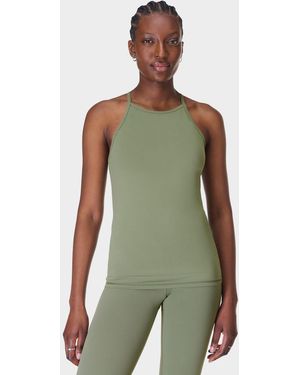 Sweaty Betty Soft Flow 2-In-1 Bra Tank - Green