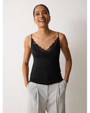 Jigsaw Modal Lace Camisole - Black