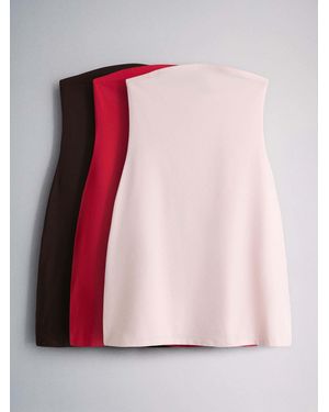 The Set 3 Pack Bandeau Mini Jersey Dresses - Pink