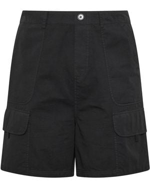 Yours Curve Popeline-Cargoshorts - Schwarz