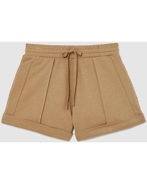Reiss Cotton-Blend Drawstring Sweat Shorts - Natural
