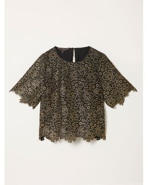 FatFace Fatface Lara Lace Top - Metallic