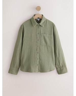 Next Long Sleeve Doublecloth Shirt - Green