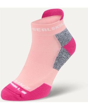 SealSkinz Light Pedham Anti Blister Ankle Running Socks - Pink