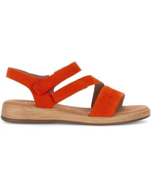 Gabor Oporto Pumpkin Suede Sandals - Red