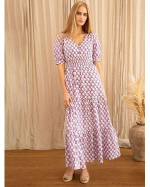 Aspiga Billie Short Sleeve Cotton Dress - Brown