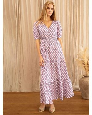 Aspiga Billie Short Sleeve Cotton Dress - Brown