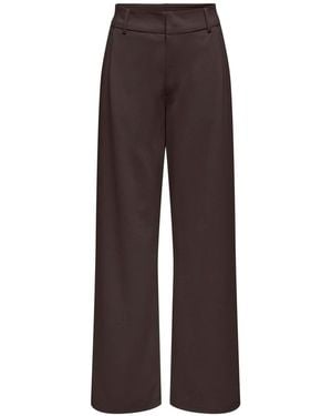 Jdy Wide Leg Tailored Pants - Brown