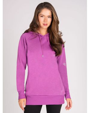 Pineapple Longline Logo Hoodie - Purple