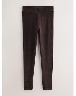Next Chocolate Thermal High Waisted Leggings - Brown