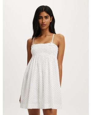 Cotton On Eliza Babydoll Dress - White