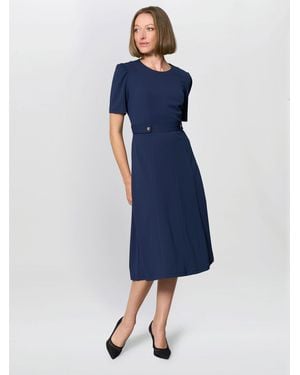 Gina Bacconi Mel Fit And Flare Midi Dress - Blue