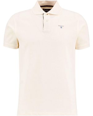 Barbour Tartan Pique Polo Shirt - Natural