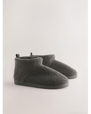 Next Borg Boot Slippers - Gray