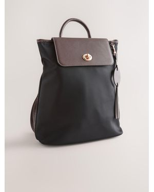 Next Nylon Lock Backpack - Black