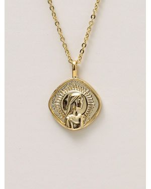 Jon Richard Virgo Plated Molten Horoscope Pendant - White