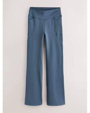 Self Kick Flare High Waist Leggings - Blue