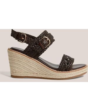 Hobbs Chocolate Arabella Suede Espadrilles - Natural