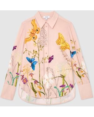 Reiss X Nybg Floral Butterfly-Print Shirt - Multicolor