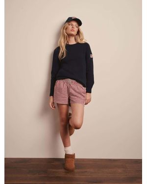 Superdry Cotton Stripe Elastic Shorts - Natural