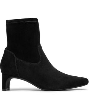Clarks Edina Stretch Suede Boots - Black