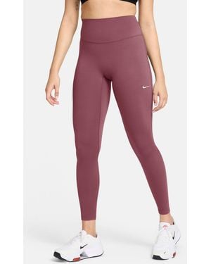 Nike Smoke One Seamless Front High Waisted Full Length Leggings - Red