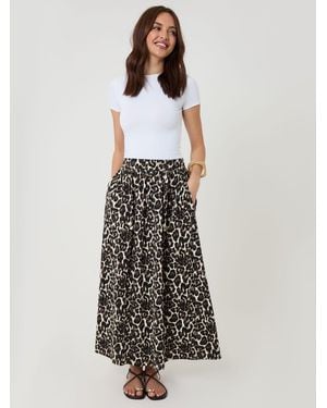 Threadbare Jersey A-Line Maxi Skirt - White
