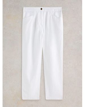 White Stuff Rowena 100% Linen Pants - White